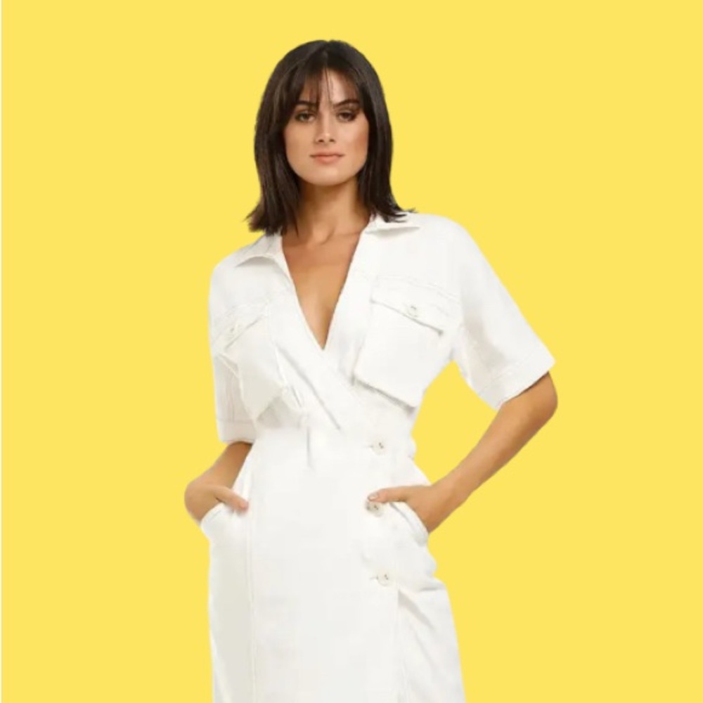 SUBOO white MANNY Utility Australian dress women’s size medium